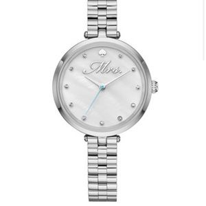 NWT Kate Spade Holland “Mrs.” 35mm Silver Watch
